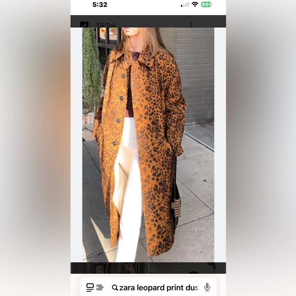 Zara Women's Leopard Duster Coat Zara Collection - Picture 8 of 8